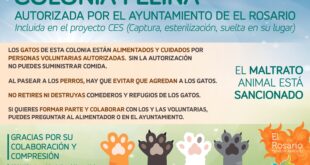 Cartel de colonia felina autorizada